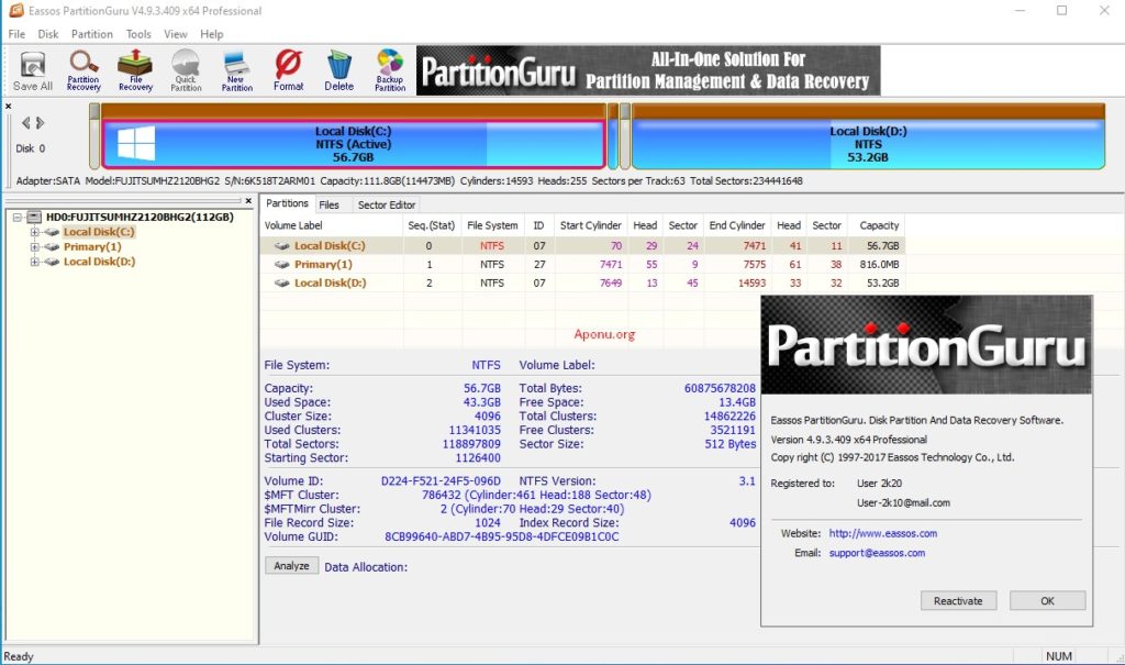eassos partitionguru 4.9.5.508 serial key